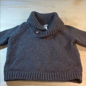 Baby Bgosh Cozy Cable Knit Gray Sweater Sz 9M